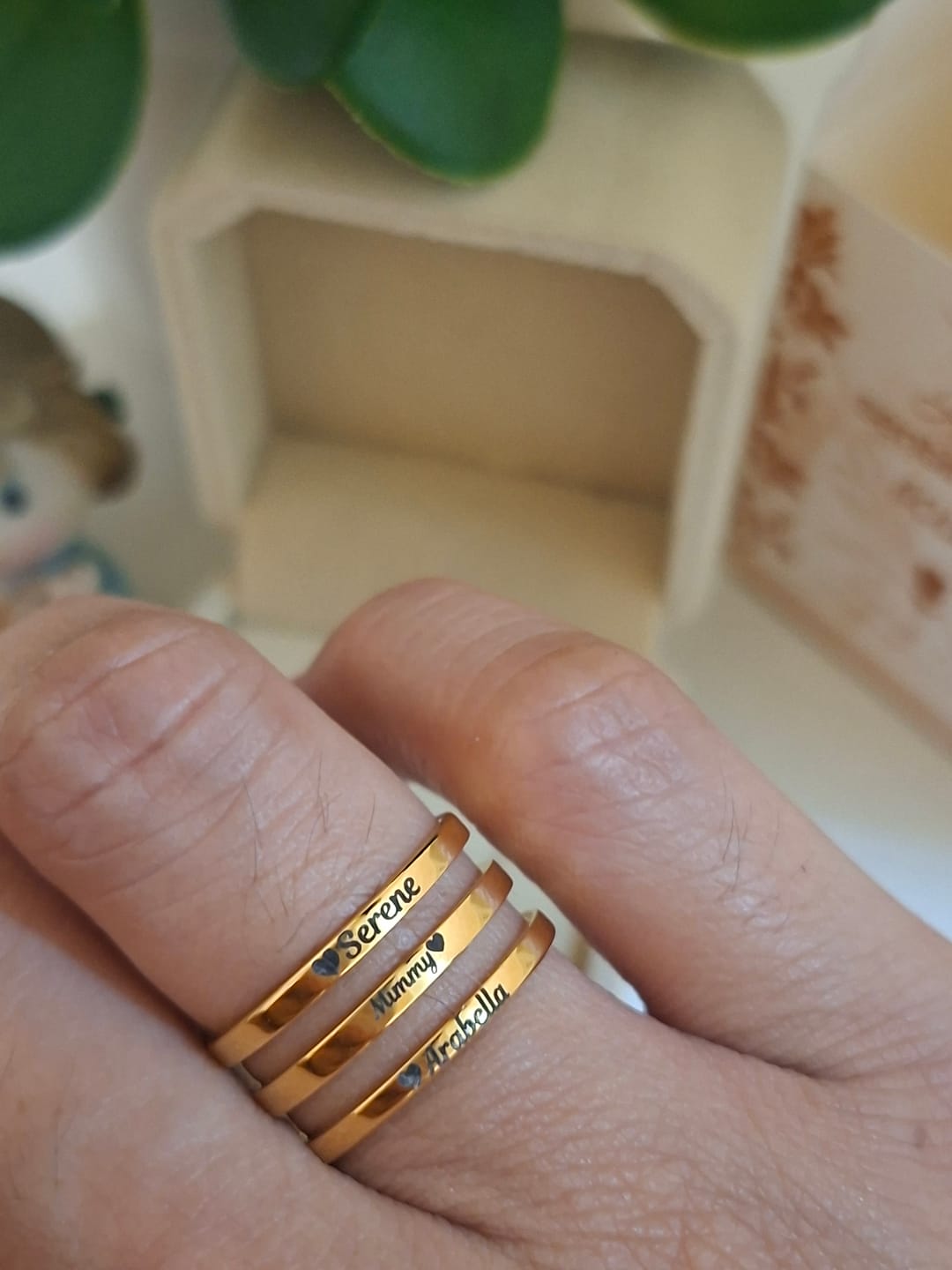 Customer photo review of Printave™ Personalized 3 Layers Ring