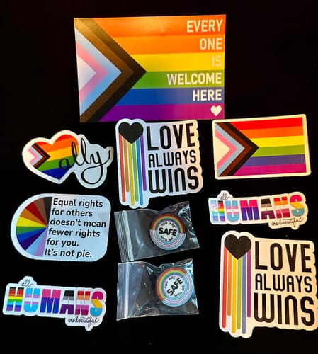 Customer photo review of You Are Safe With Me Pin