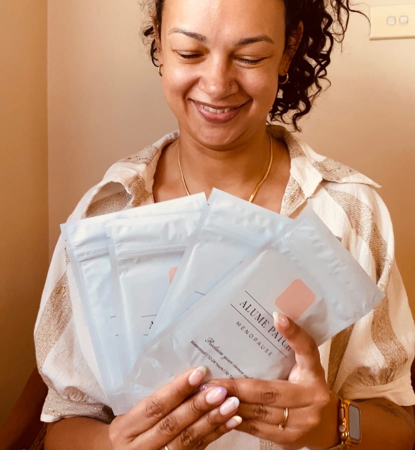 Customer photo review of alumepatch menopause patch