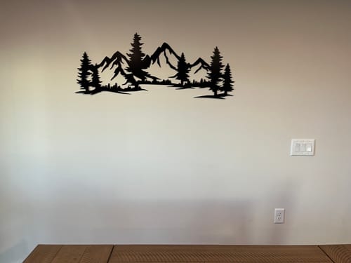 Customer photo review of Evergreen Peaks Wall Art
