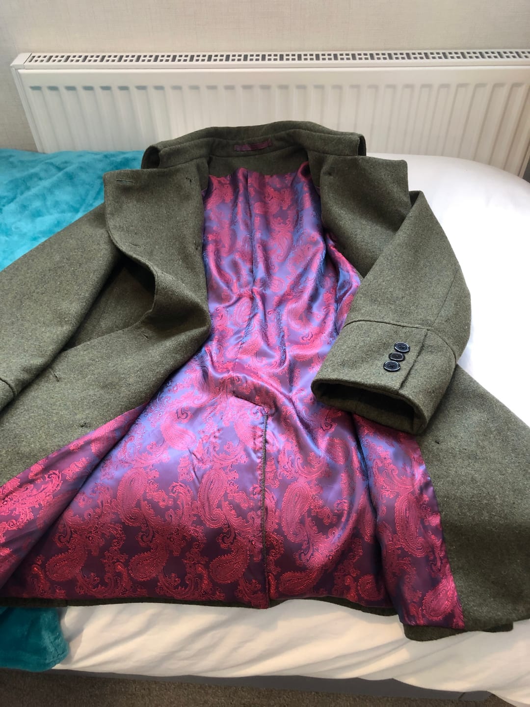 Customer photo review of Paisley Jacquard Lining Fabric