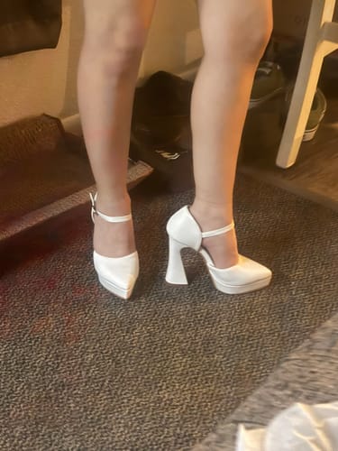 Customer photo review of Petite Feet Platform Chucky High Heel Strap Sandal TS202