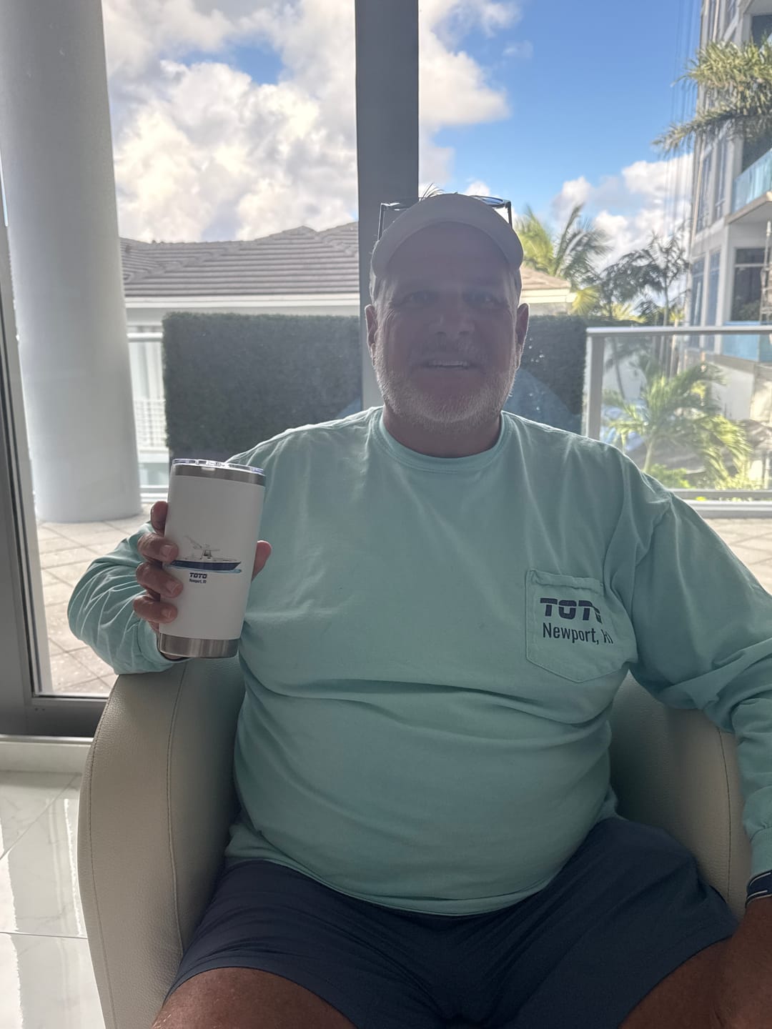 Customer photo review of Custom 20 oz. Stainless Steel Boat Tumbler