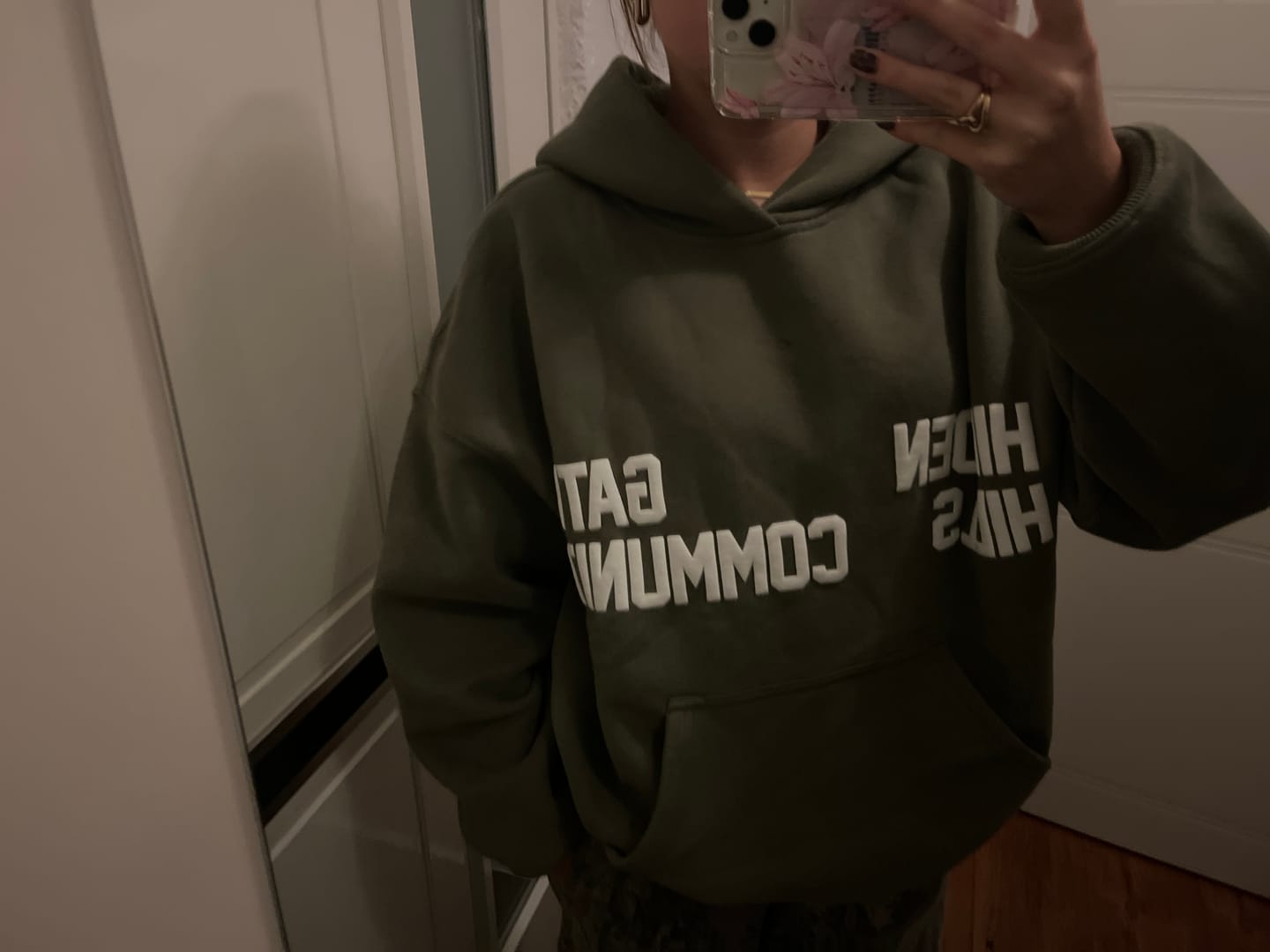 Customer photo review of GATED COMMUNITY HOODIE SAGE