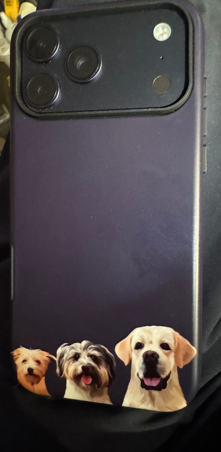 Customer photo review of Custom Pet Portrait iPhone Case