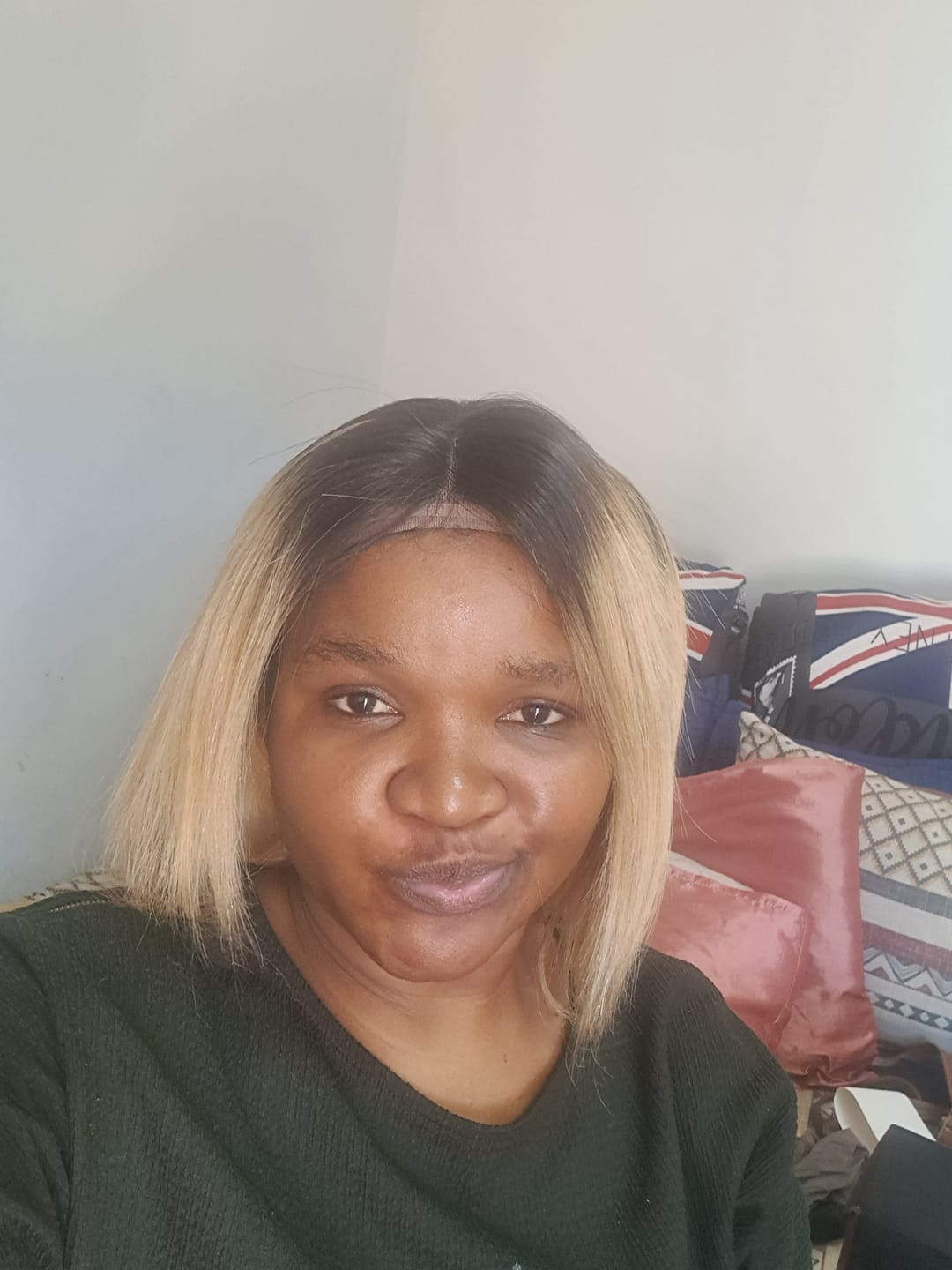 Customer photo review of Ombre Glueless Bob 10 Inch