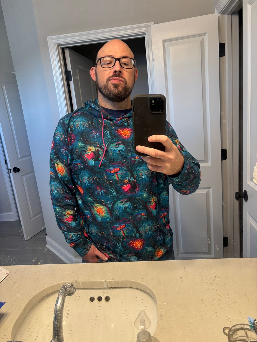 Customer photo review of Disney "Headless Havoc" – Performance Hoodie