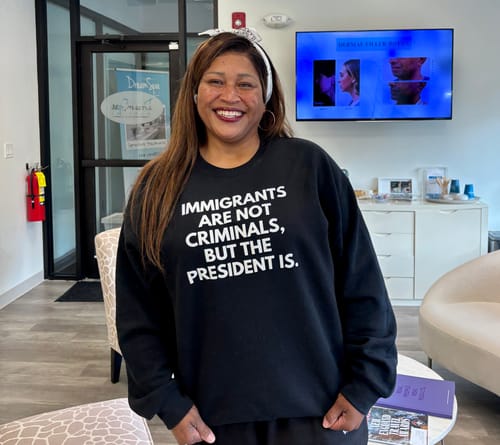 Customer photo review of Immigrants Sweatshirt