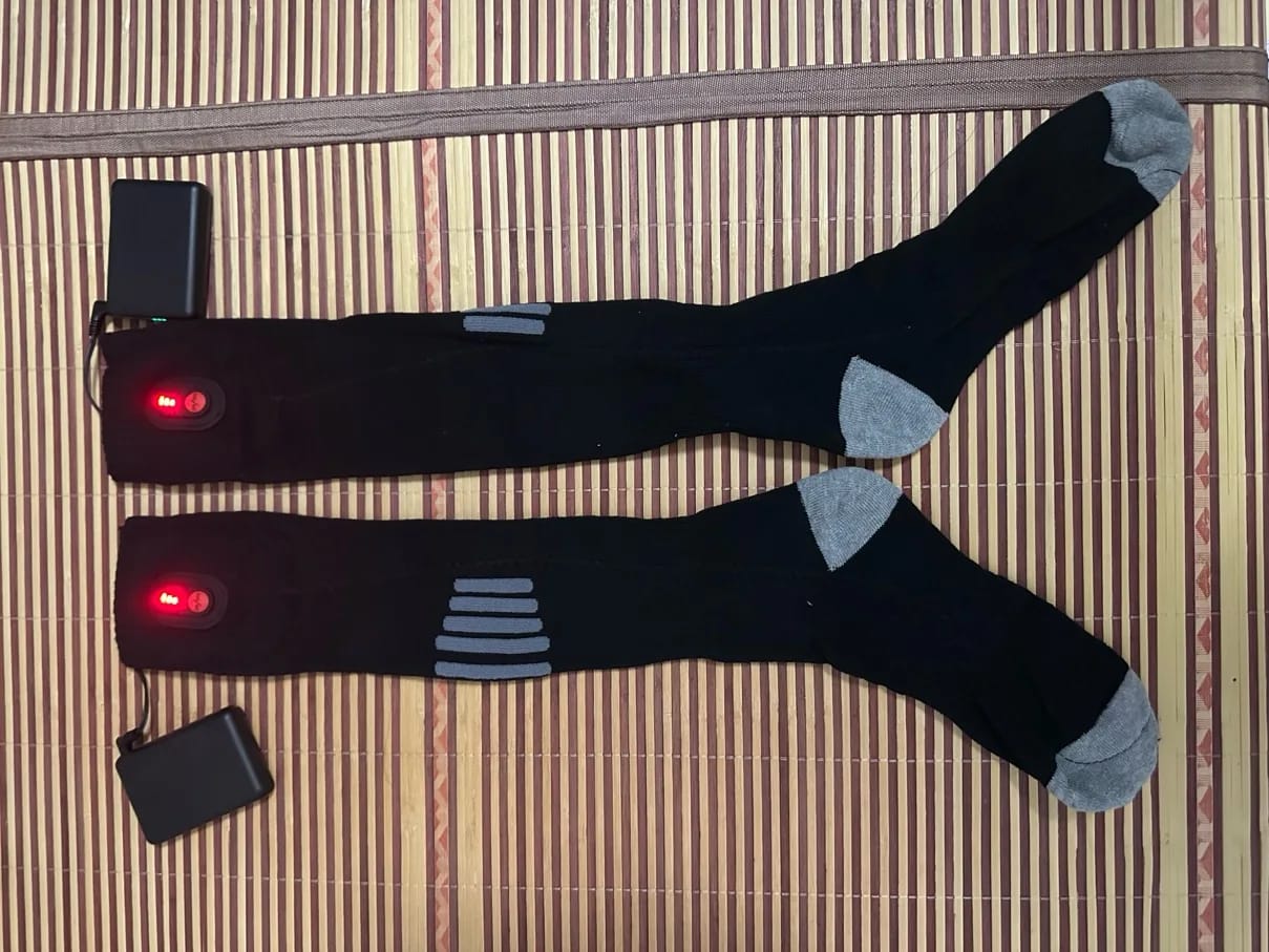 Customer photo review of Heated Socks - Winter Sports & Outdoor Warmth