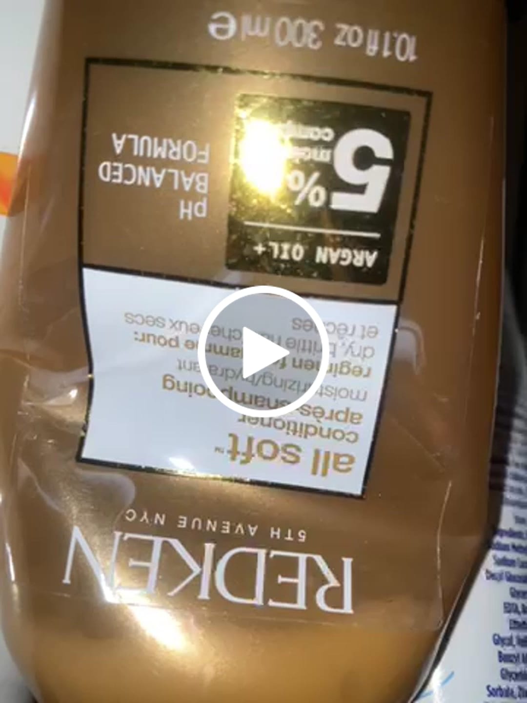 Customer video review of Redken All soft conditioner 300ml new packaging