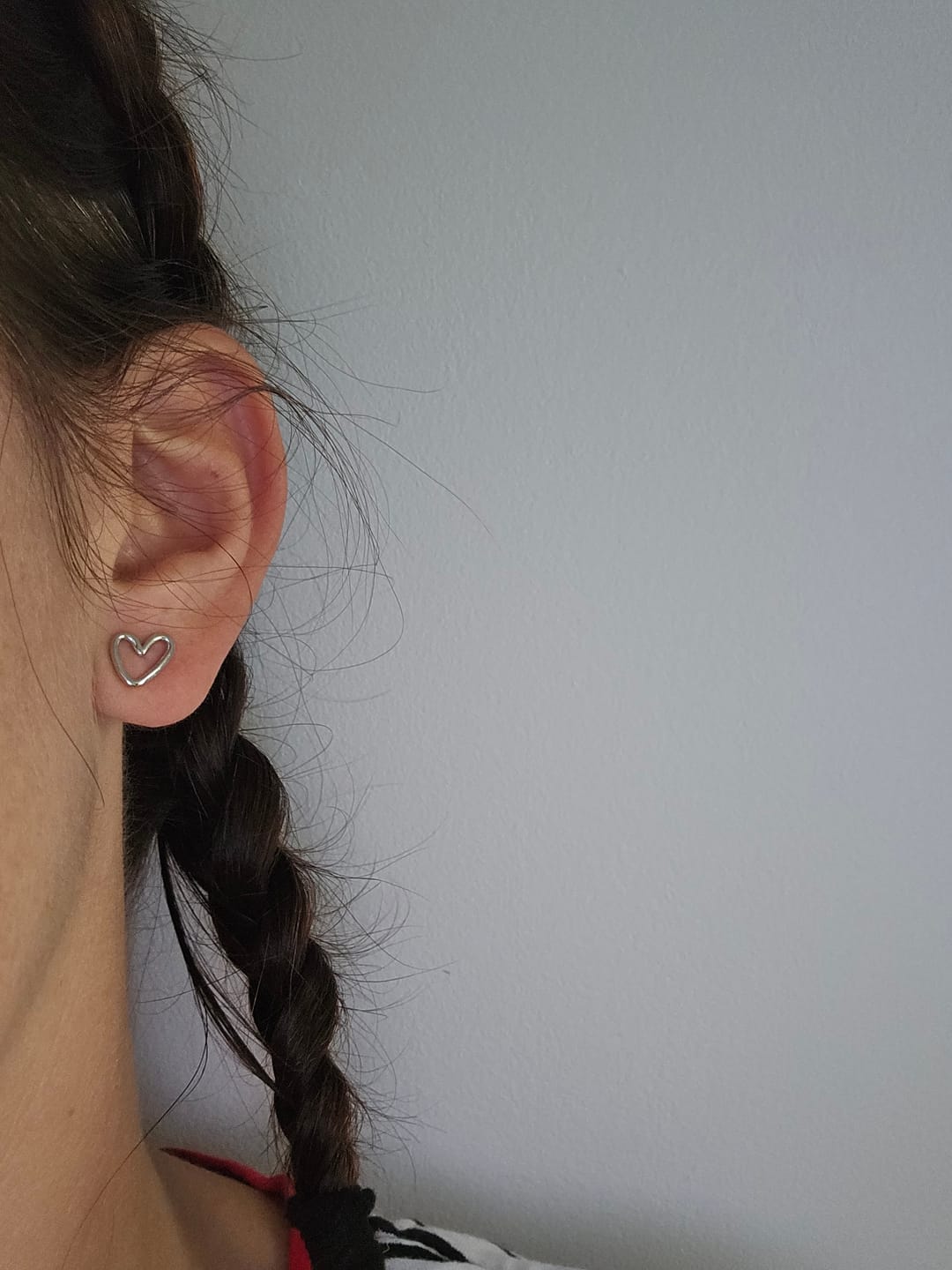 Customer photo review of Herz Ohrstecker in 925 Silber