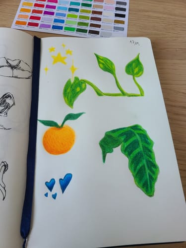 Customer photo review of Ohuhu Halawa Series 72 Colors Oil-based Colored Pencils