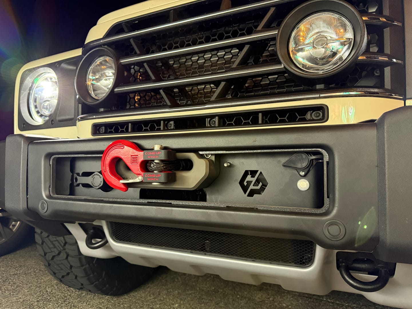 Customer photo review of GP Factor Ineos Grenadier Hidden 12.5K Winch Kit - Synthetic Line