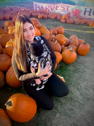 Customer photo review of The Dahlia Carrier in Cool Kid [Midnight Edition]