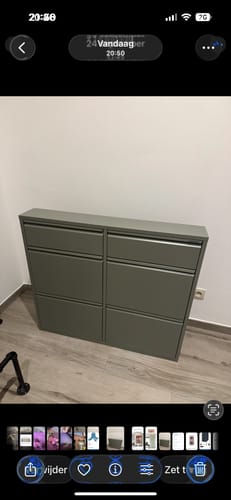 Customer photo review of Spinder Design Billy 6 Schoenenkast - Dusty Green