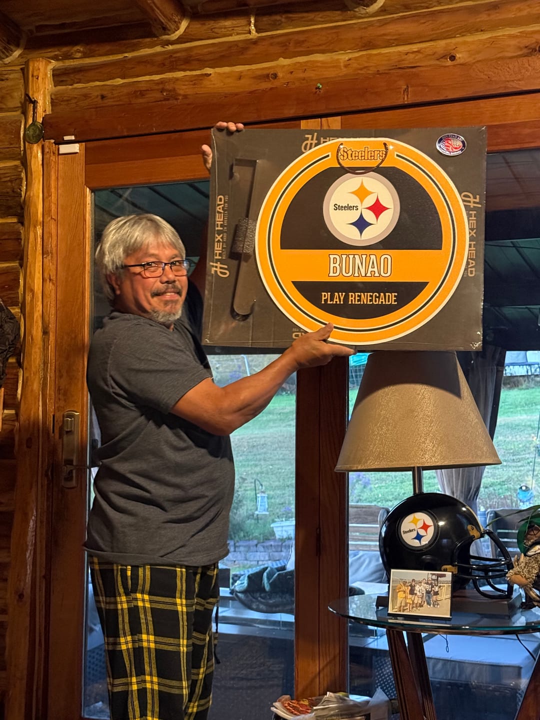 Customer photo review of Pittsburgh Steelers Personalized Monogram Metal Art