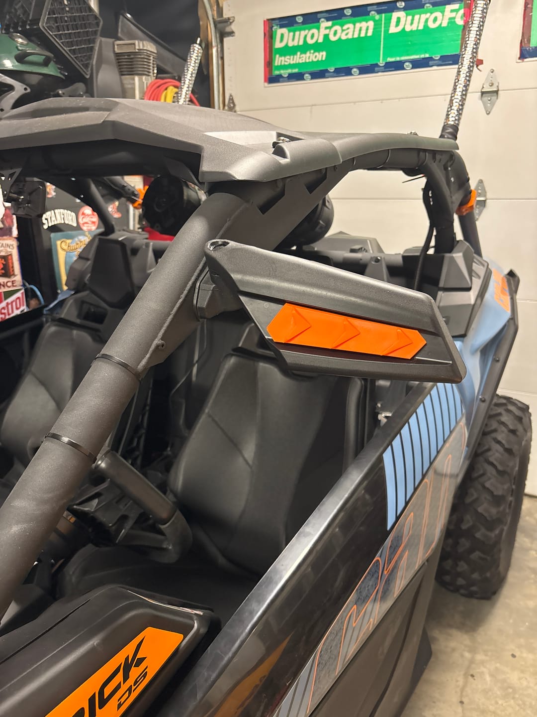 Customer photo review of Rear View Side Mirrors & Front Lower Door Panel Inserts Fit Can Am Maverick X3