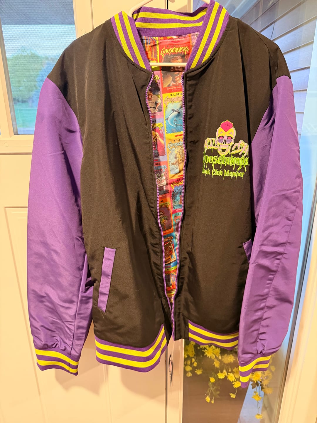 Customer photo review of Goosebumps "Reader Beware…" – Reversible Bomber Jacket