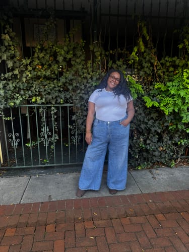 Customer photo review of CurlyMe 3 In 1 Half Wig Kinky Straight Glueless Install Half Wig With Draw-string Beginner Friendly