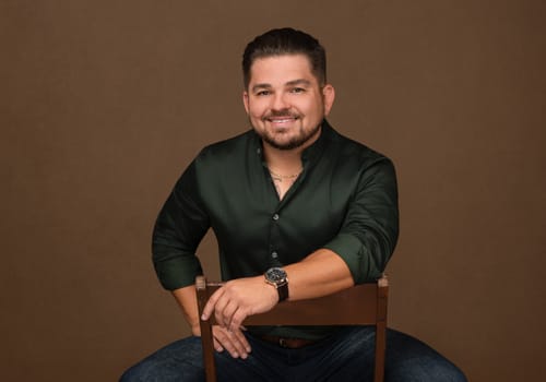 Customer photo review of Wrinkle-Resistant - Band Collar - Long Sleeve - Forest Green