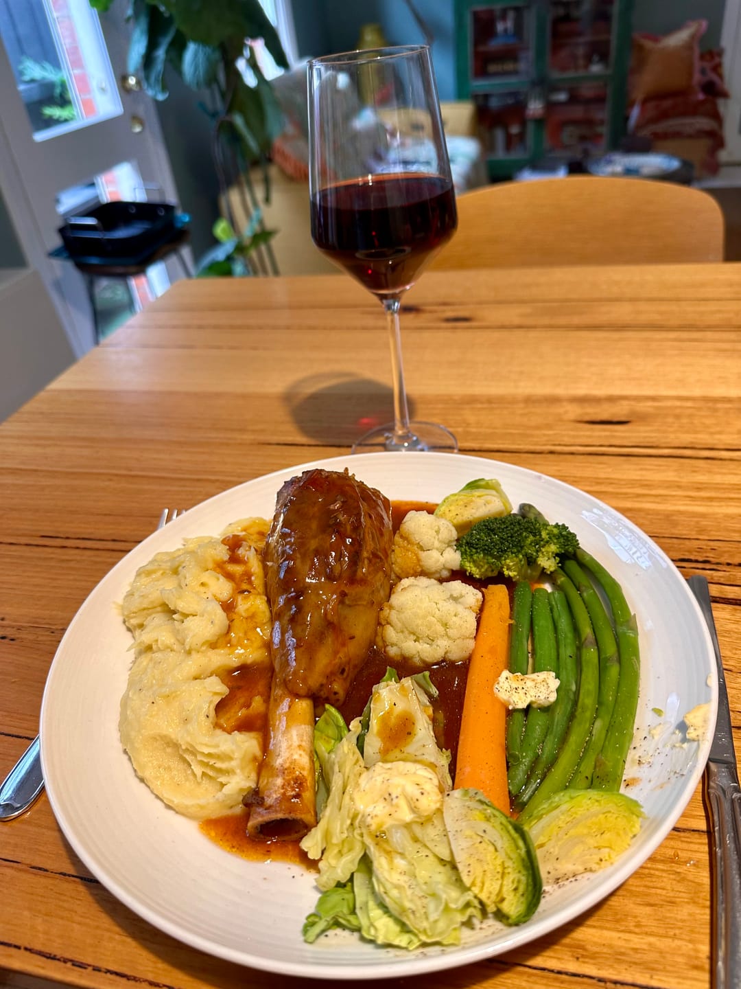 Customer photo review of Slow Cooked Lamb Shanks in Red Wine Sauce