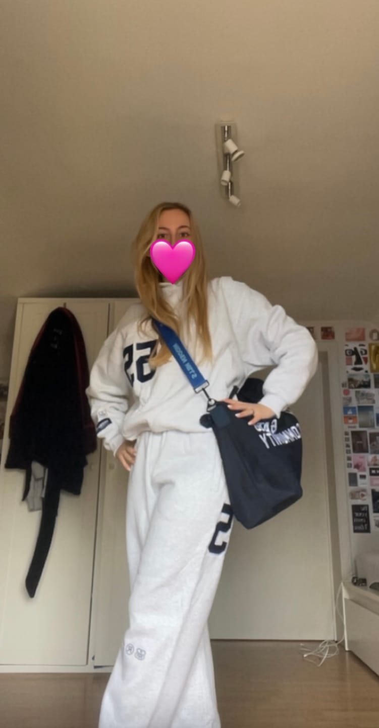 Customer photo review of GATED COMMUNITY ZIP HOODIE LIGHT GREY