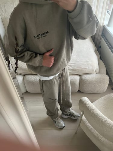Customer photo review of Fear of God Essentials FW24 Heather Grey Full set