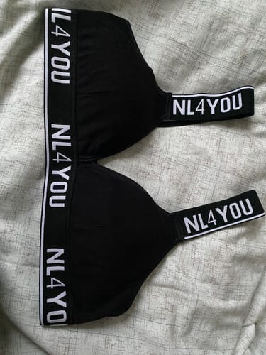 Customer photo review of All Black - Памучен бралет