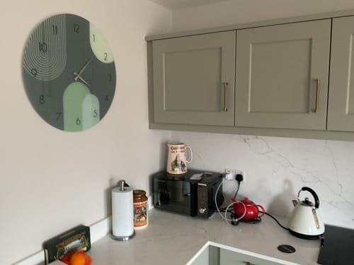 Customer photo review of Puffy Khaki - Glass Wall Clock