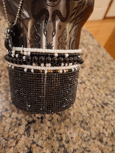 Customer photo review of BLACKED OUT BLING Tumbler Boot -fits 40oz New!