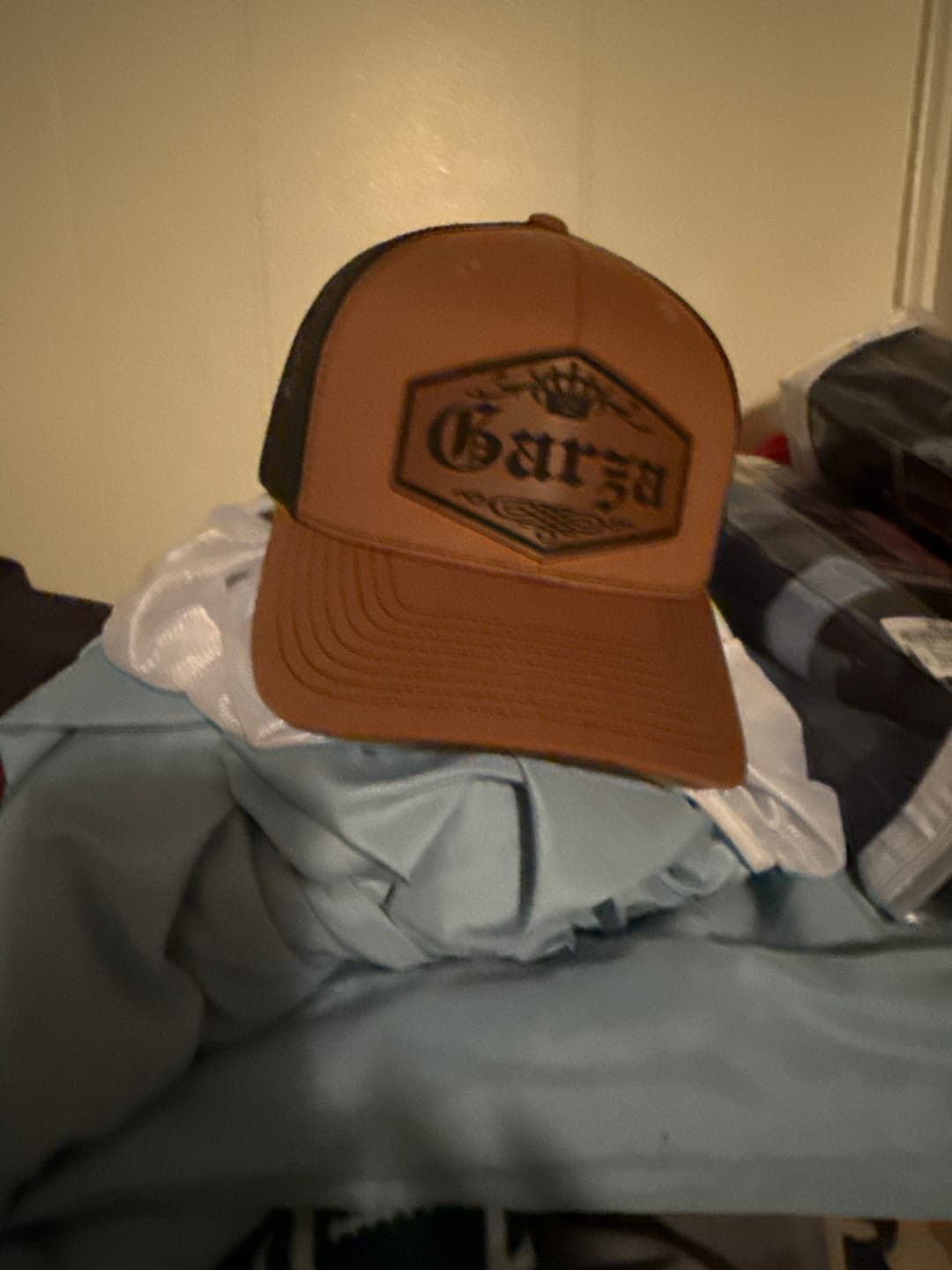 Customer photo review of Alpha Royale - Personalize It - Leather Patch Hat - Richardson 112