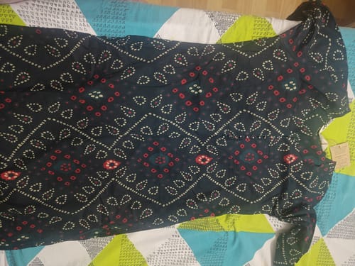 Customer photo review of "Mrinal" Bandhani Buttoned Cotton Kurta