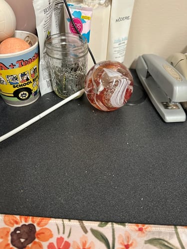 Customer photo review of Opaque Banner Orb with Cremation Ash