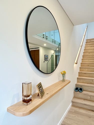 Customer photo review of Curved Floating Shelf