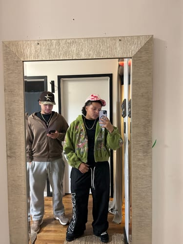 Customer photo review of Righteous Risen King Zip Up Hoodie Green