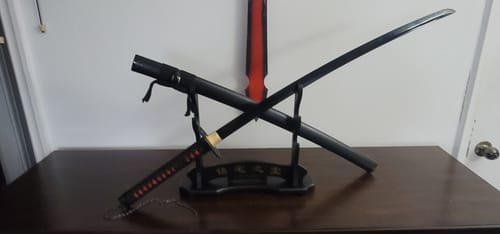Customer photo review of Black Enma Katana Sword