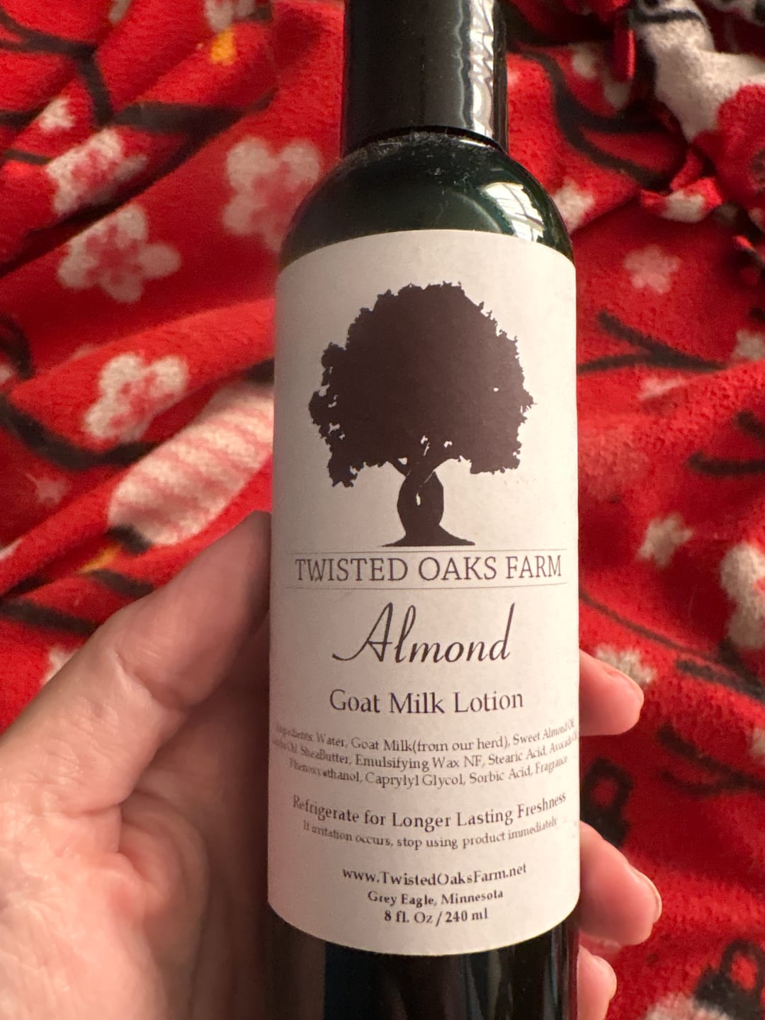 Customer photo review of Goat Milk Soap and Lotion from Twisted Oaks Farm