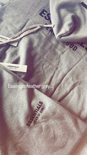 Customer photo review of Fear of God Essentials FW24 Heather Grey Full set