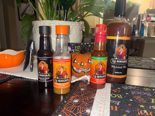 Customer photo review of La Suegra Traditional Red Hot Sauce