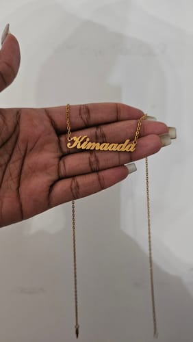 Customer photo review of Personalized Name Necklace