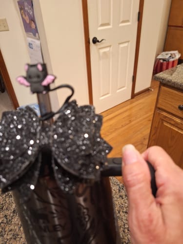 Customer photo review of Cute Bat Straw Topper