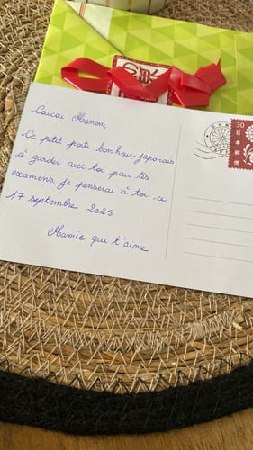 Customer photo review of Message cadeau manuscrit