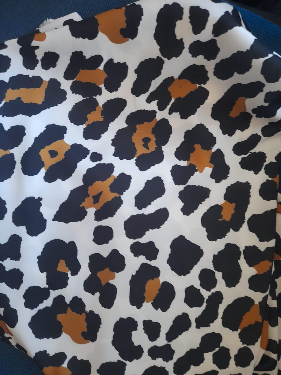 Customer photo review of Leopard Print Fabric Sold by Metre