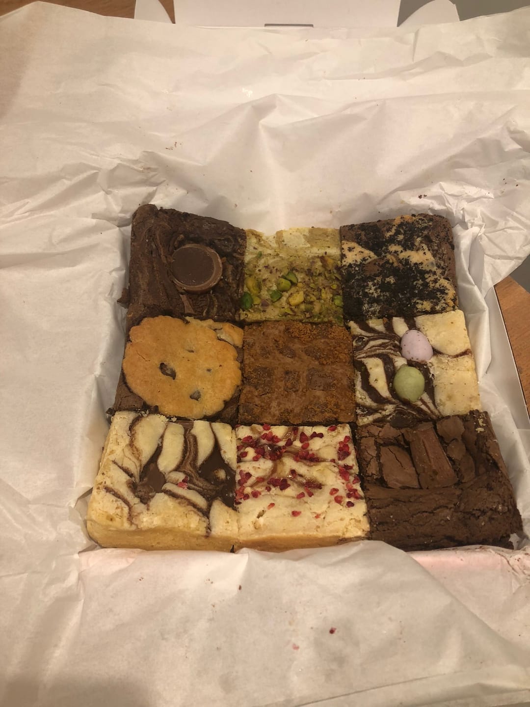 Customer photo review of Birthday Brownie & Blondie Mixed Box