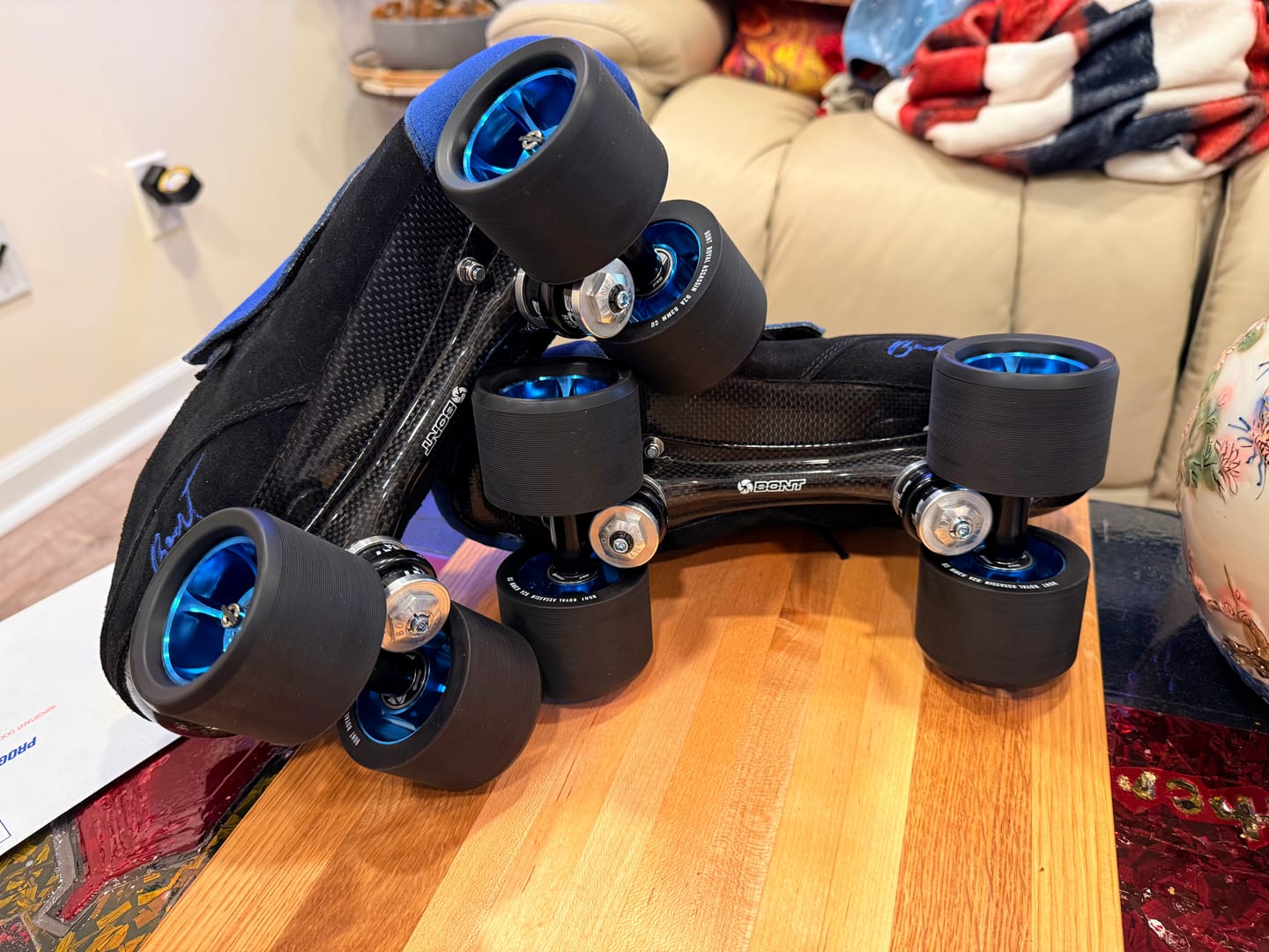 Customer photo review of Zeus Carbon NTS Roller Skate Plates