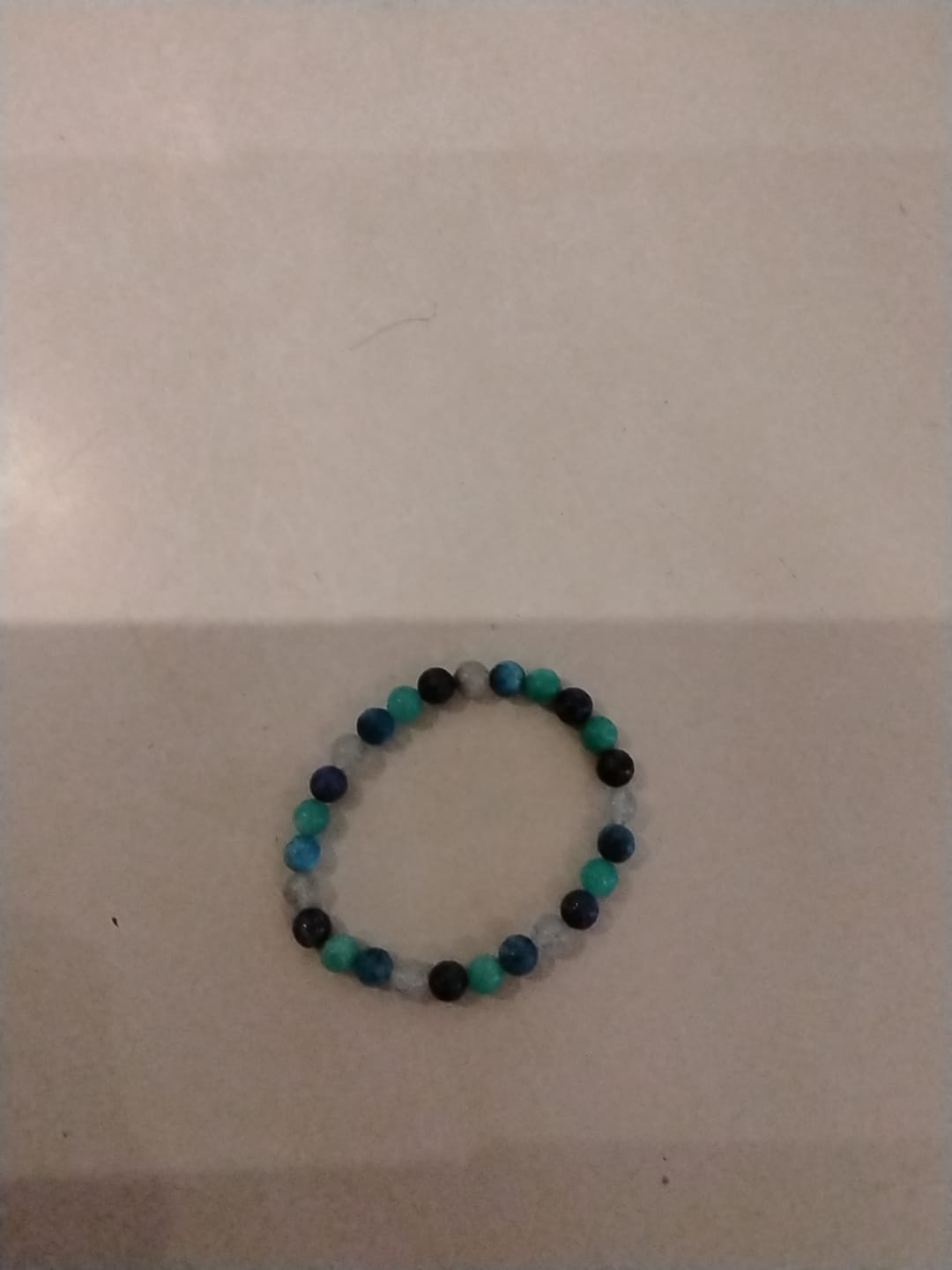 Customer photo review of Bracelet "Océan" en Amazonite, Lapis Lazuli, Aigue-Marine & Apatite