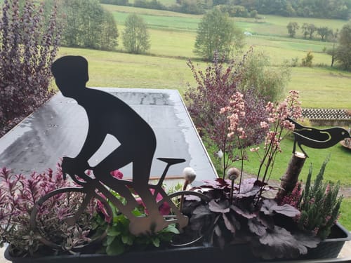 Customer photo review of Gartenstecker Radfahrer