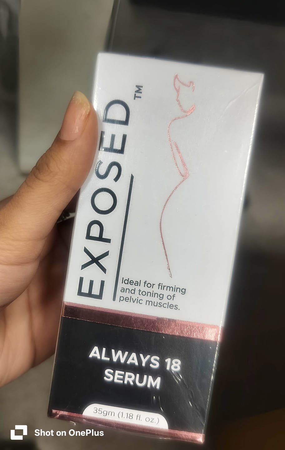 Customer photo review of Always 18 Serum | V-tightening Serum for Women - 35 gm