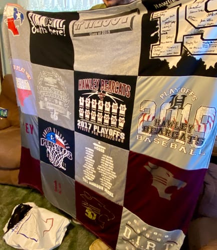 Customer photo review of Classic T-Shirt Blanket