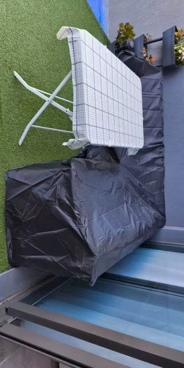Customer photo review of Capa Impermeável para Sofá Externo Contra Chuva e Sol